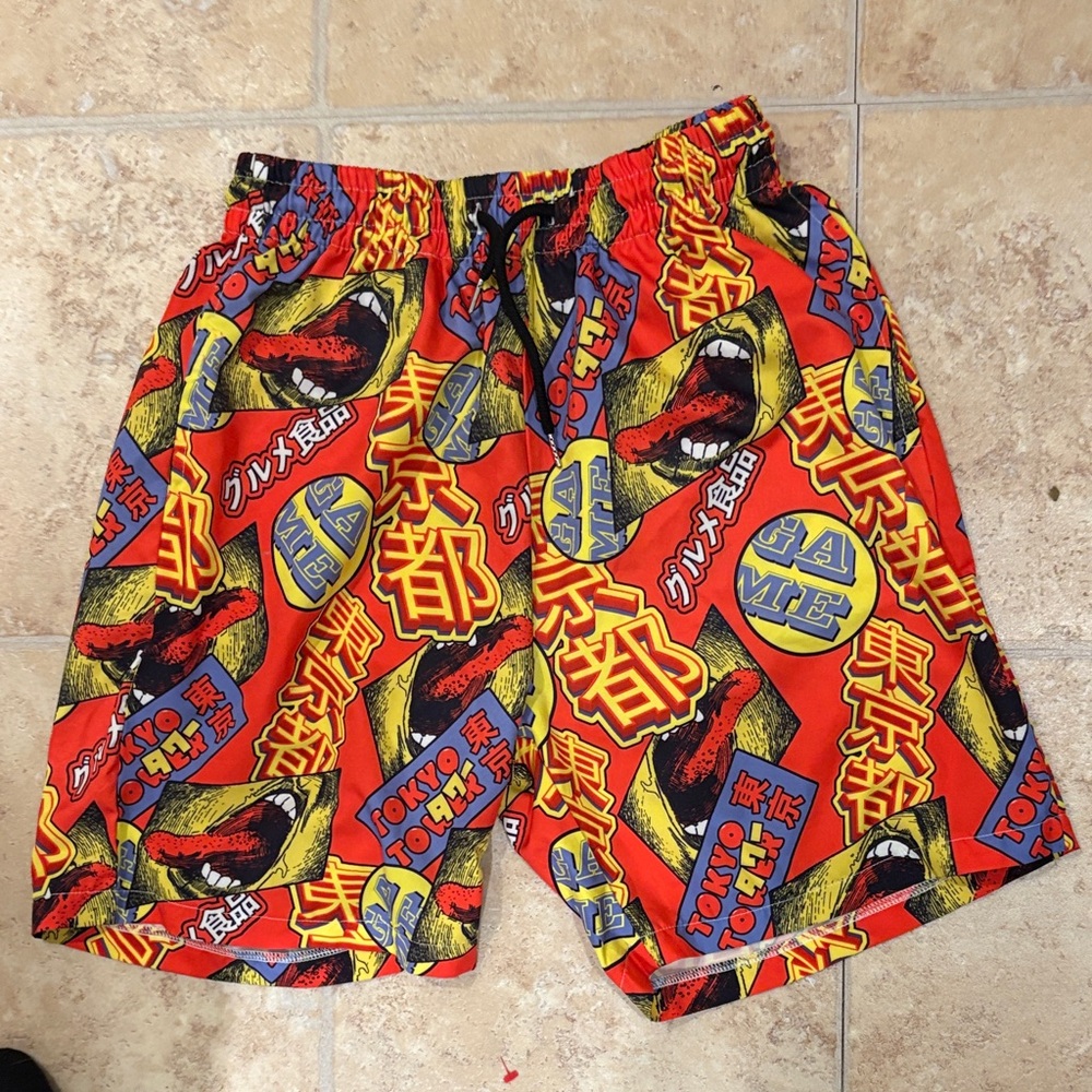 2/$20 Vibrant Graphic Shorts with Dinosaur Print Romwe